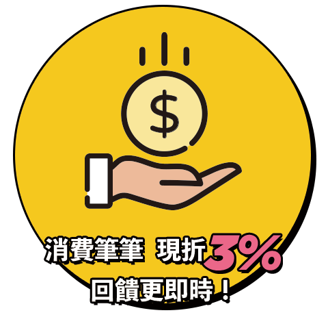 消費筆筆現折3%回饋更即時